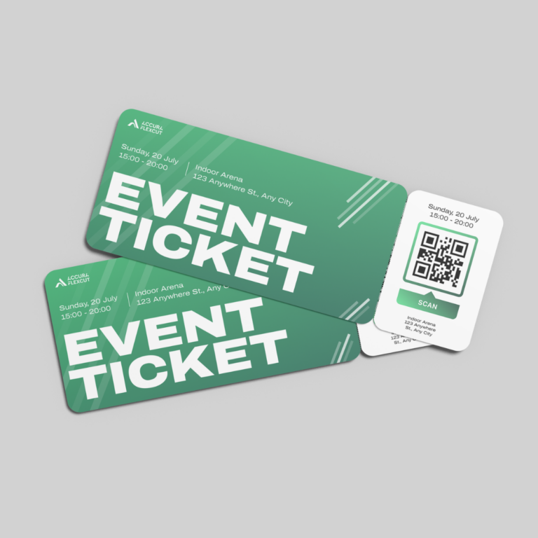 Digital prining solutions event ticket accura flexcut